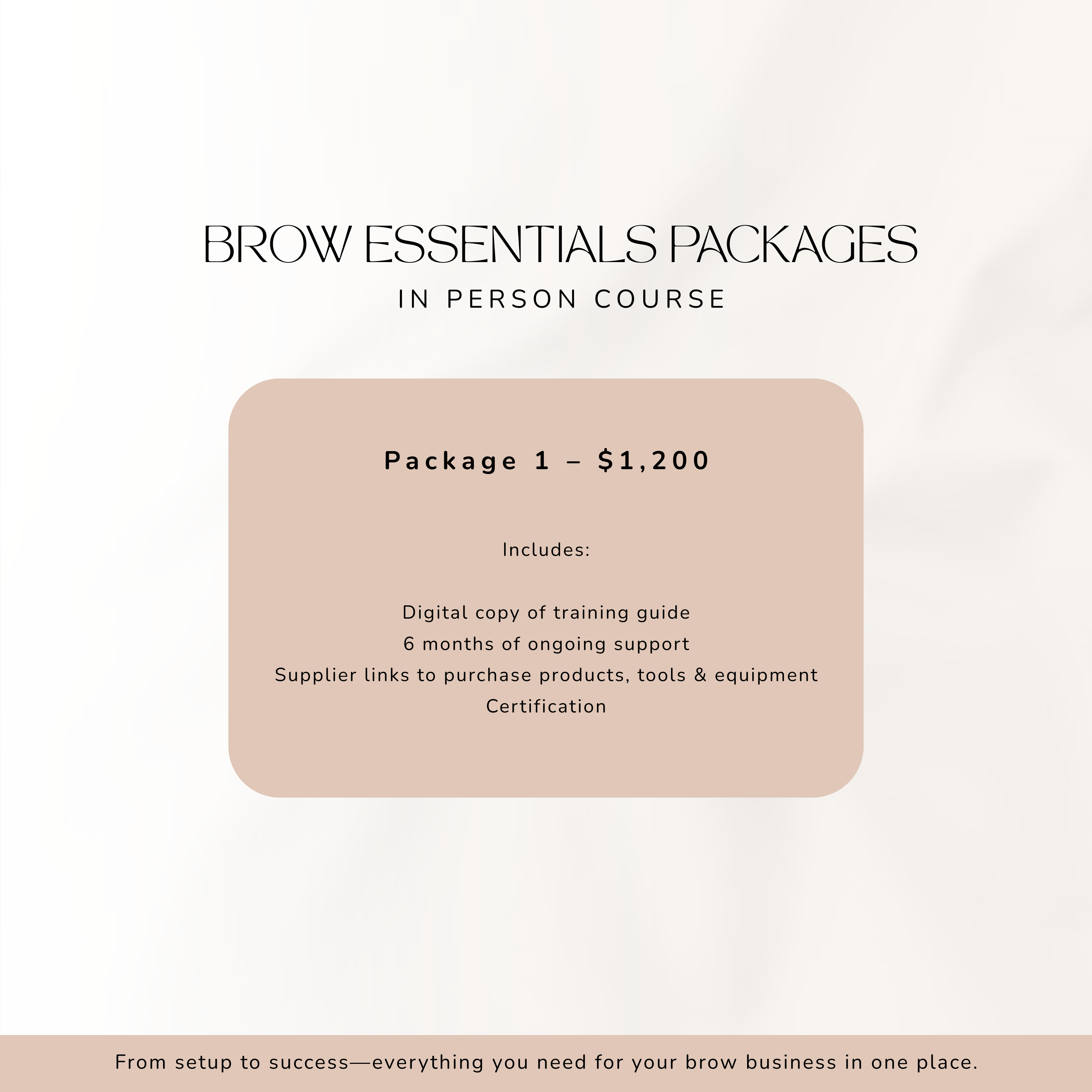 Brow Essentials - In Person Course